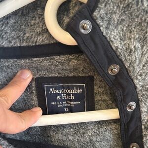 Abercrombie & Fitch Charcoal Sherpa Jacket